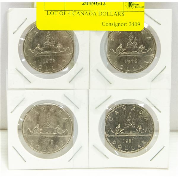 LOT OF 4 CANADA DOLLARS