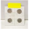 Image 2 : 1940/46/47/49 SILVER CANADIAN 5 CENT COINS