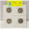 Image 1 : 1964/65/66/67 SILVER CANADIAN 5 CENT COINS