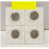 Image 2 : 1964/65/66/67 SILVER CANADIAN 5 CENT COINS