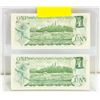 Image 2 : LOT OF 2 UNCIRCULATED SEQUENTIAL 1973 1 DOLLAR