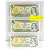 Image 1 : LOT OF 3 1973 ONE DOLLAR BILLS