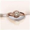 Image 1 : S106-51 10K ROSE GOLD DIAMOND RING SIZE 5.5