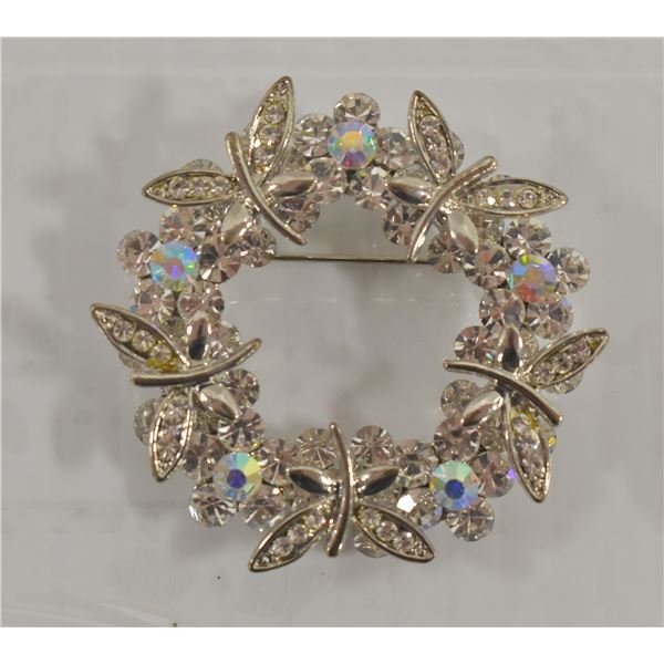 VINTAGE CRYSTAL BROOCH