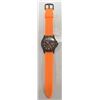 Image 1 : FOSSIL FB-01 THREE-HAND DATE NEON ORANGE SILICONE