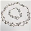 Image 1 : S106-80 FRESH WATER PEARL NECKLACE & BRACELET SET