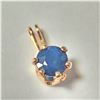Image 1 : S106-83 14KT GOLD FILLED SAPPHIRE PENDANT