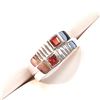 Image 1 : S106-97 SILVER GARNET RING SIZE 6.5