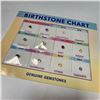 S106-55 GENUINE GEMSTONE BIRTHSTONE CHART