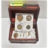 Image 1 : JEWELRY BOX WITH CARIBBEAN ESTATE COINS