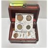 Image 1 : JEWELRY BOX WITH CARIBBEAN ESTATE COINS