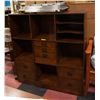 Image 1 : WOOD MULTI DRAWER & CUBBY SHELF/WALL UNIT