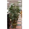 Image 1 : TROPICAL PALM TREE IN CERAMIC POT- 6' TALL