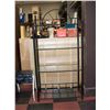 Image 1 : METAL BAKERS RACK- GLASS SHELVES- 36" X 14" X 72