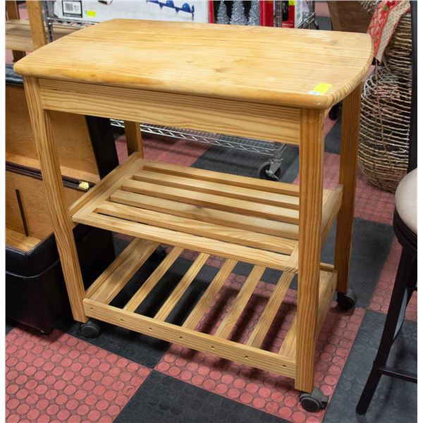 WOODEN BREAKFAST CART