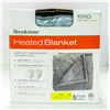 Image 1 : BROOKSTONE SIZE: KING 90 X 100 HEATED BLANKET