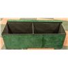 Image 1 : GREEN VELVETEEN FABRIC STORAGE CHEST WITH DIVIDER