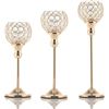 Image 1 : NEW 3 PACK OF VINCIDERM GOLD TONE CANDLE HOLDERS