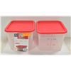 Image 1 : NEW UNBOXED 2 PACK OF 6QT CLEAR FOOD CONTAINERS