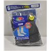 Image 1 : BLACK CREW SOCKS SZ 12-16 - 6PK FRUIT OF THE LOOM