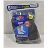 Image 1 : BLACK CREW SOCKS SZ 12-16 - 6PK FRUIT OF THE LOOM