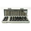 Image 1 : 10 PIECE 1/2" DRIVER STANDARD DEEP SOCKET SET