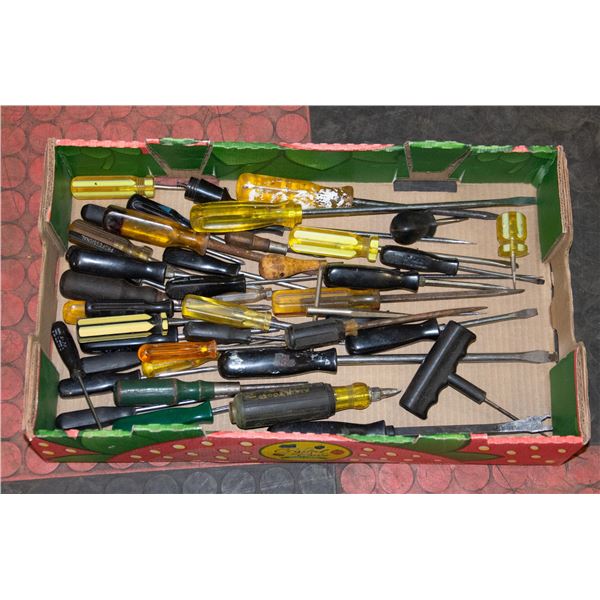 BOX OF SCREWDRIVERS