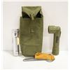 Image 1 : VINTAGE MILTARY BAG, FLASHLIGHT AND MORE