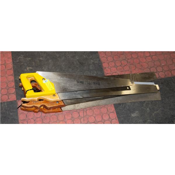 LOT OF VARIOUS HAND SAWS