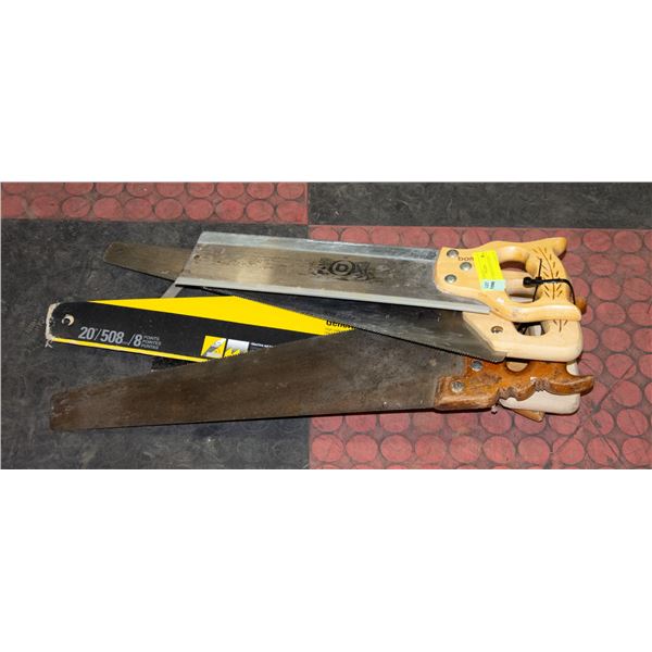 LOT OF VARIOUS HAND SAWS