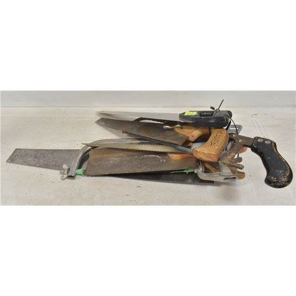 LOT OF VARIOUS HAND SAWS