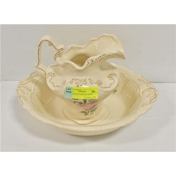 VINTAGE PICTURE AND BOWL