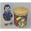 Image 1 : 12 INCH CHRISTMAS PENGUIN COOKIE JAR WITH