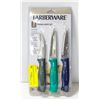 Image 1 : 3PCS FARBERWARE PARING KNIFE SET