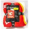 Image 1 : NEW NHL CALGARY FLAMES LUXURY VELOUR BLANKET