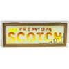 Image 1 : VINTAGE GLASS PREMIUM SCOTCH SIGN 16 INCH LONG