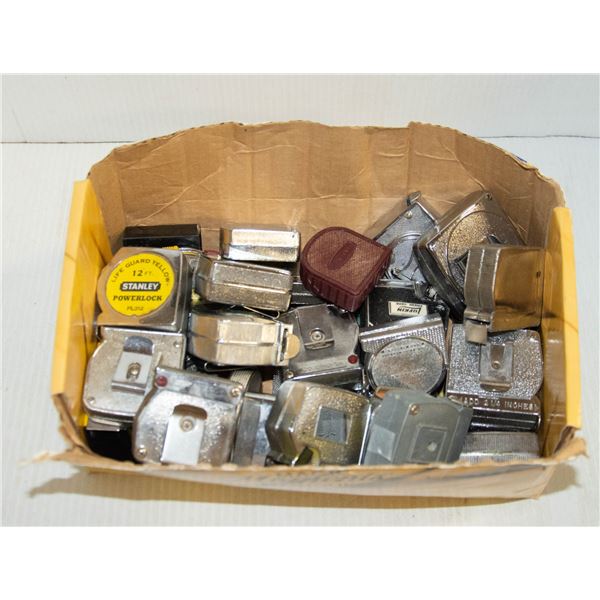 BOX OF VINTAGE TAPE MEASURES