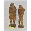 Image 1 : LOT OF 2 WOOD CARVED ORNAMENTS