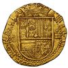 Image 1 : Seville, Spain, gold cob 4 escudos, Philip II, assayer Gothic D below mintmark S to left, NGC MS 62.