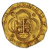 Image 2 : Seville, Spain, gold cob 4 escudos, Philip II, assayer Gothic D below mintmark S to left, NGC MS 62.