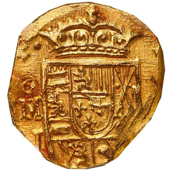 Mexico City, Mexico, gold cob 1 escudo, 1714 J, NGC MS 65 / 1715 Fleet.