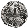 Image 2 : Potosi, Bolivia, cob 8 reales, 1618 T, quadrants of cross transposed, Grade 1.