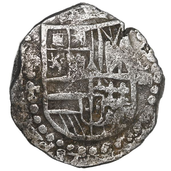 Potosi, Bolivia, cob 8 reales, 1619 T, Grade 1.