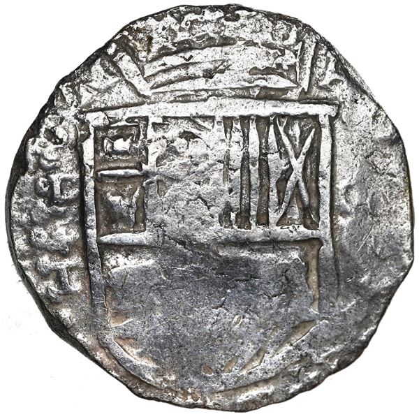 Potosi, Bolivia, cob 8 reales, 1619 T, Grade 1.