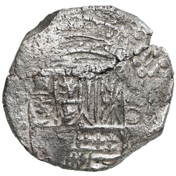 Potosi, Bolivia, cob 8 reales, 1619 T, Grade 1.