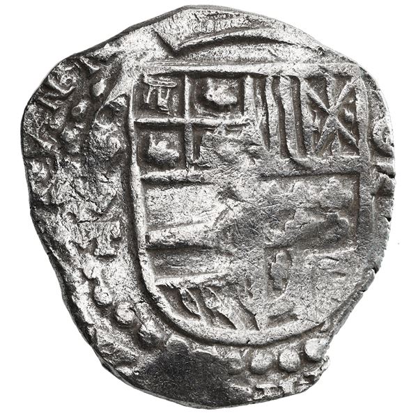 Potosi, Bolivia, cob 8 reales, 1620 T, Grade 1.