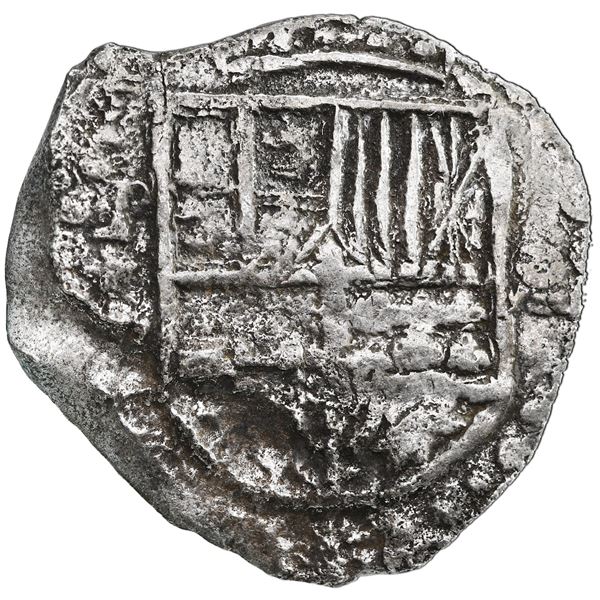 Potosi, Bolivia, cob 8 reales, 1620 (T), Grade 1.