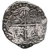 Image 2 : Potosi, Bolivia, cob 8 reales, 1620 T, upper half of shield and quadrants of cross transposed, Grade