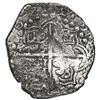 Image 2 : Potosi, Bolivia, cob 8 reales, 1621 T, quadrants of cross transposed, Grade 1.