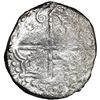 Image 2 : Potosi, Bolivia, cob 8 reales, Philip III, assayer T (1620-22), quadrants of cross transposed, Grade